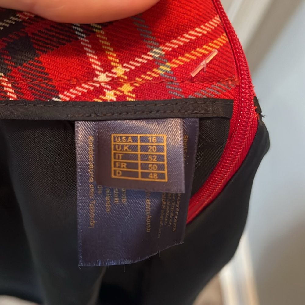 NWT RED PLAID WOOL 346 BROOKS BROTHERS SKIRT SIZE 16 - Picture 5 of 6
